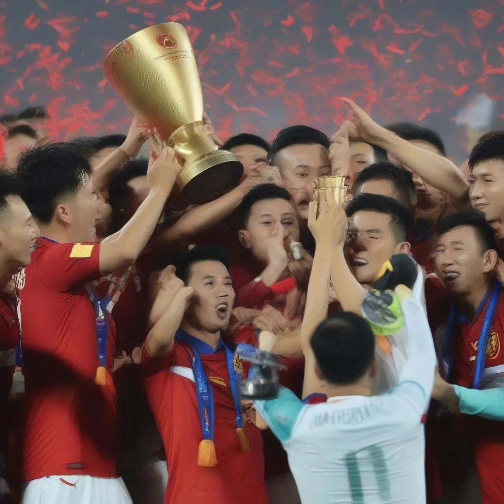 Hình ảnh đội tuyển Việt Nam vô địch AFF Cup 2018