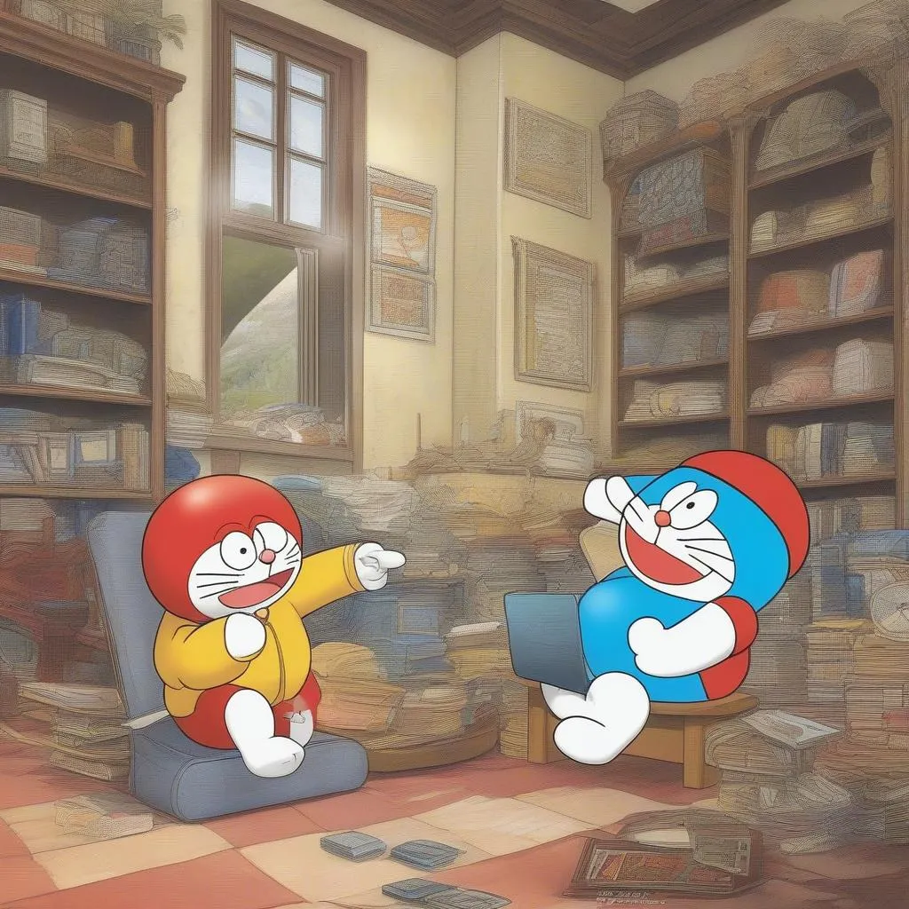 Doraemon và Chaien trong trận đấu trí tuệ