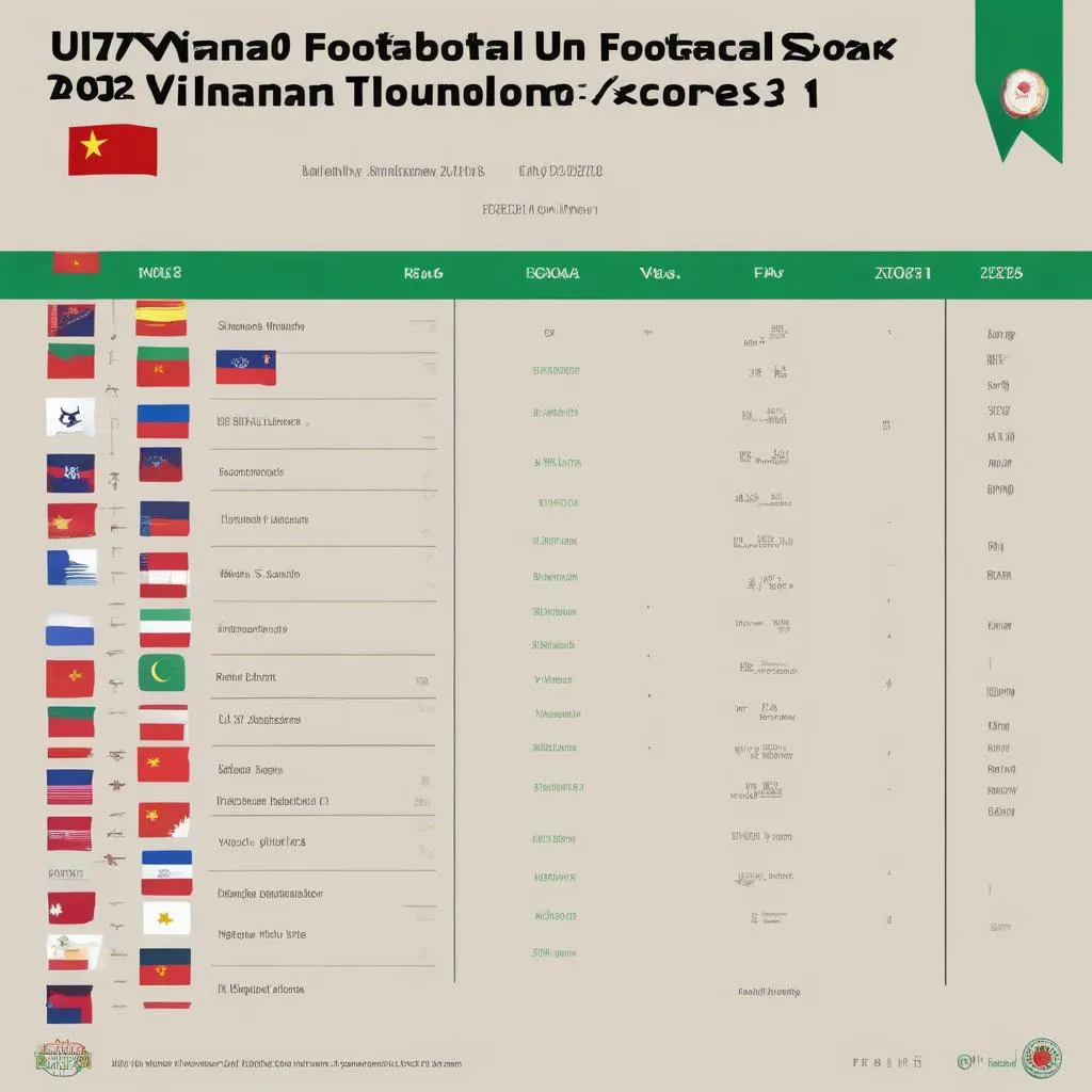 Dự đoán tỷ số các trận đấu U17 quốc gia 2023