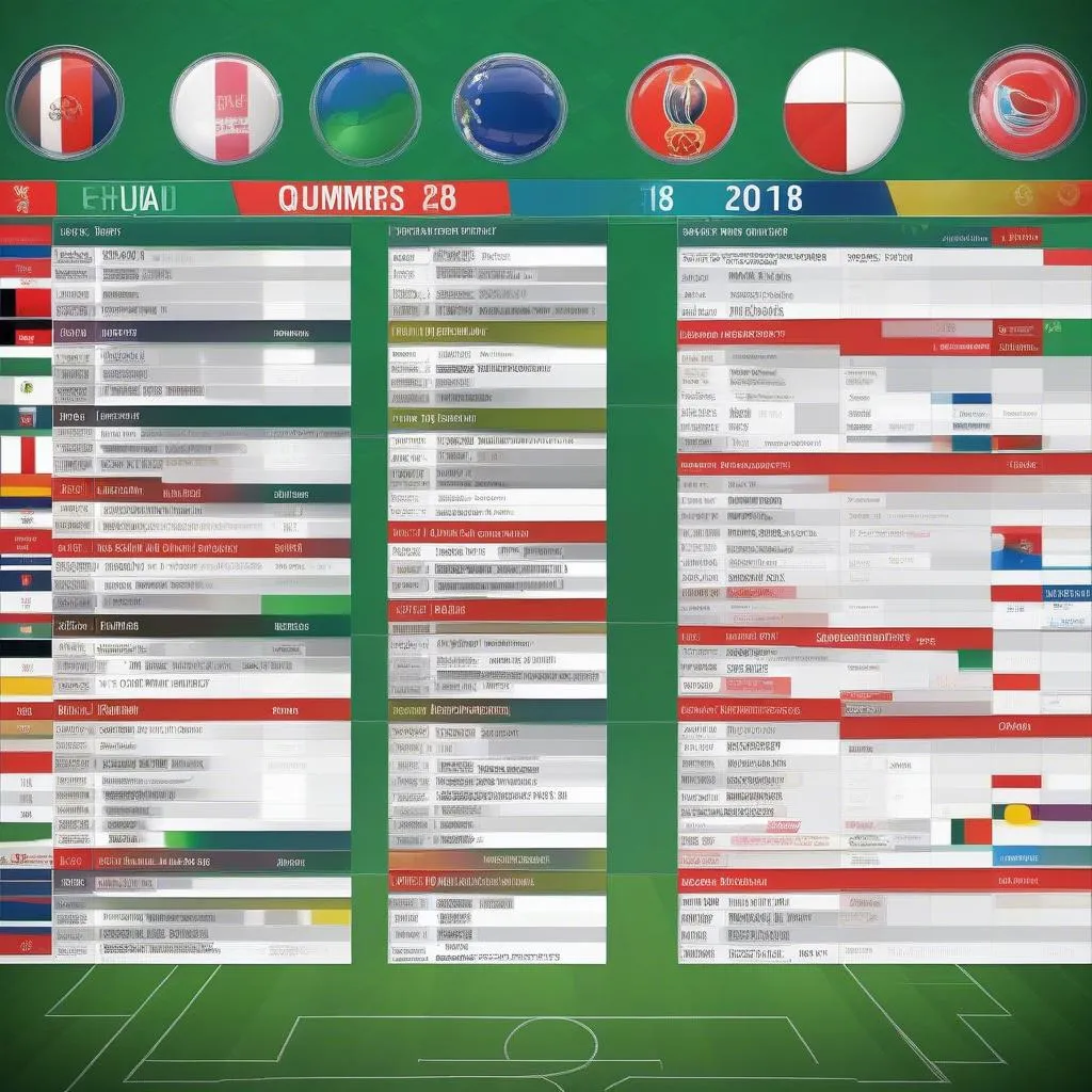 Lịch thi đấu EURO 2018