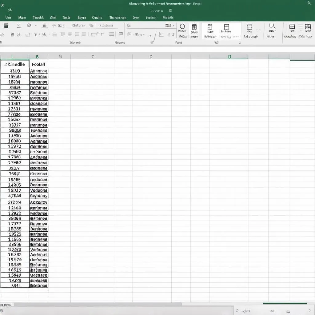 Excel lịch thi đấu bóng đá