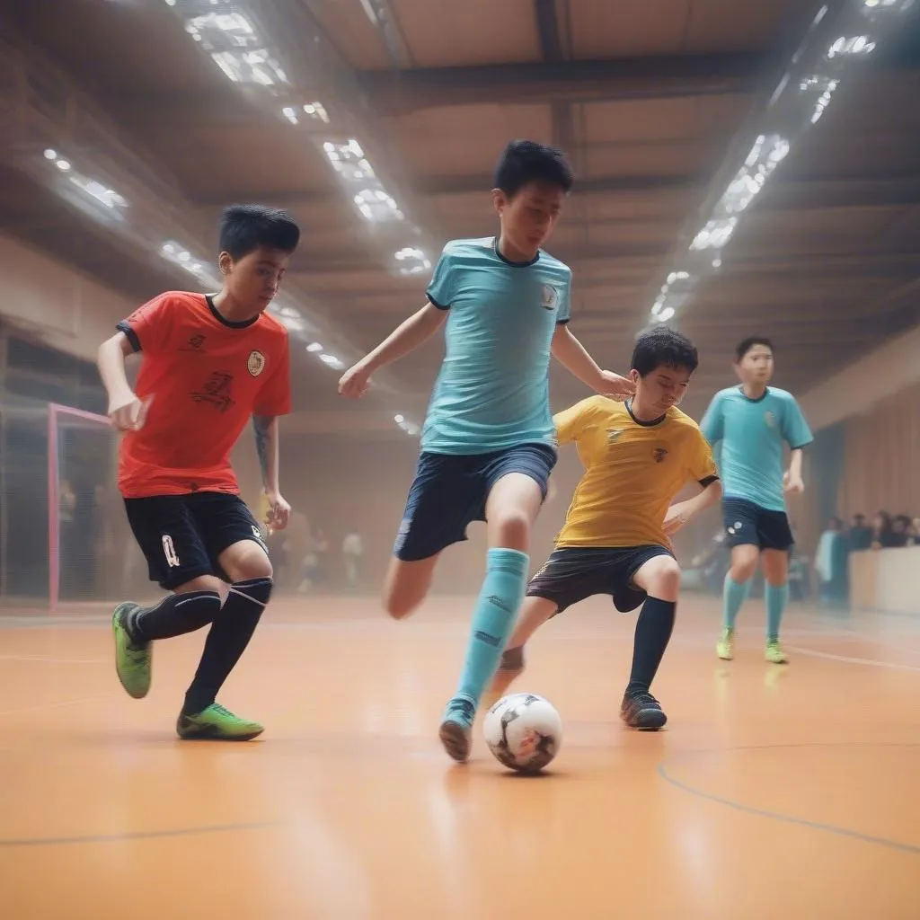 Trận cầu futsal sôi động