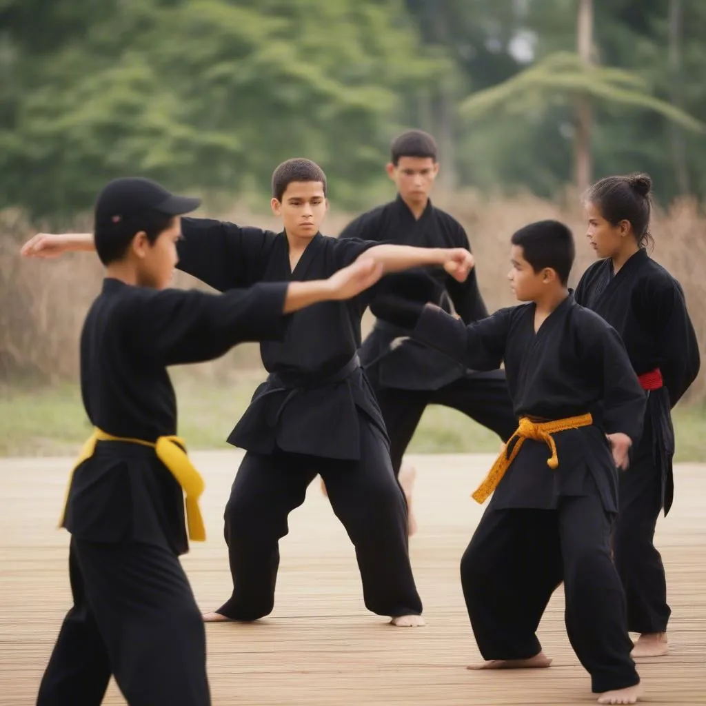 Giải vô địch trẻ pencak silat thế giới 2018: Hình ảnh huấn luyện viên hướng dẫn võ sĩ