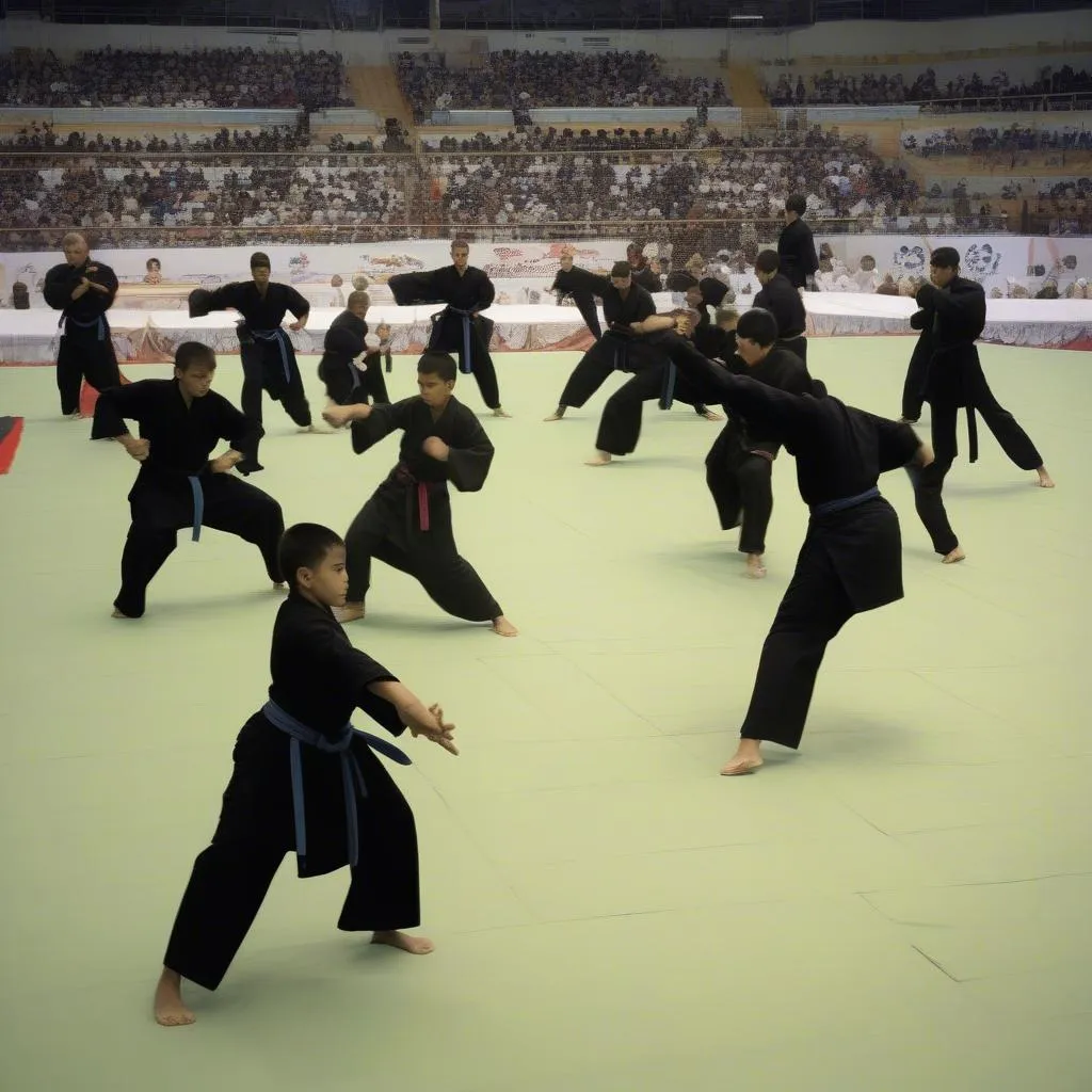 Giải vô địch trẻ pencak silat thế giới 2018: Hình ảnh võ sĩ trẻ thi đấu