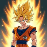 Goku biến thành Siêu Saiyan Vô Địch trong Dragon Ball