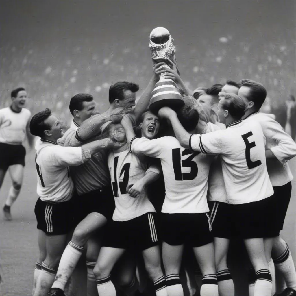 Hình ảnh đội tuyển Đức vô địch World Cup 1954