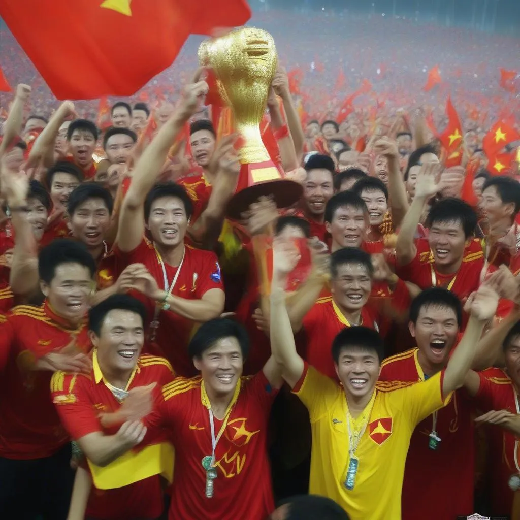 Hình ảnh đội tuyển Việt Nam vô địch AFF Cup 2008