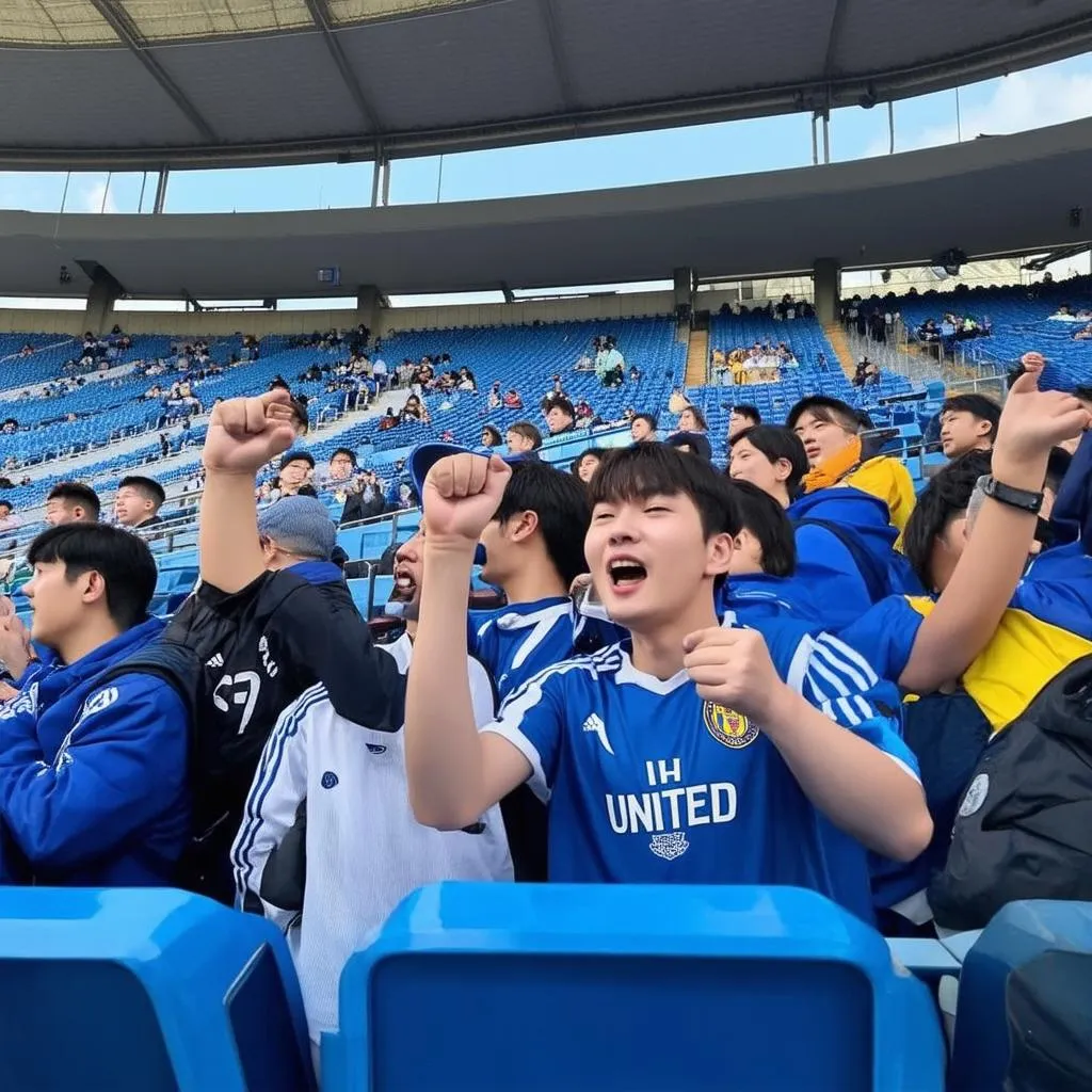 Incheon United fan in the stadium