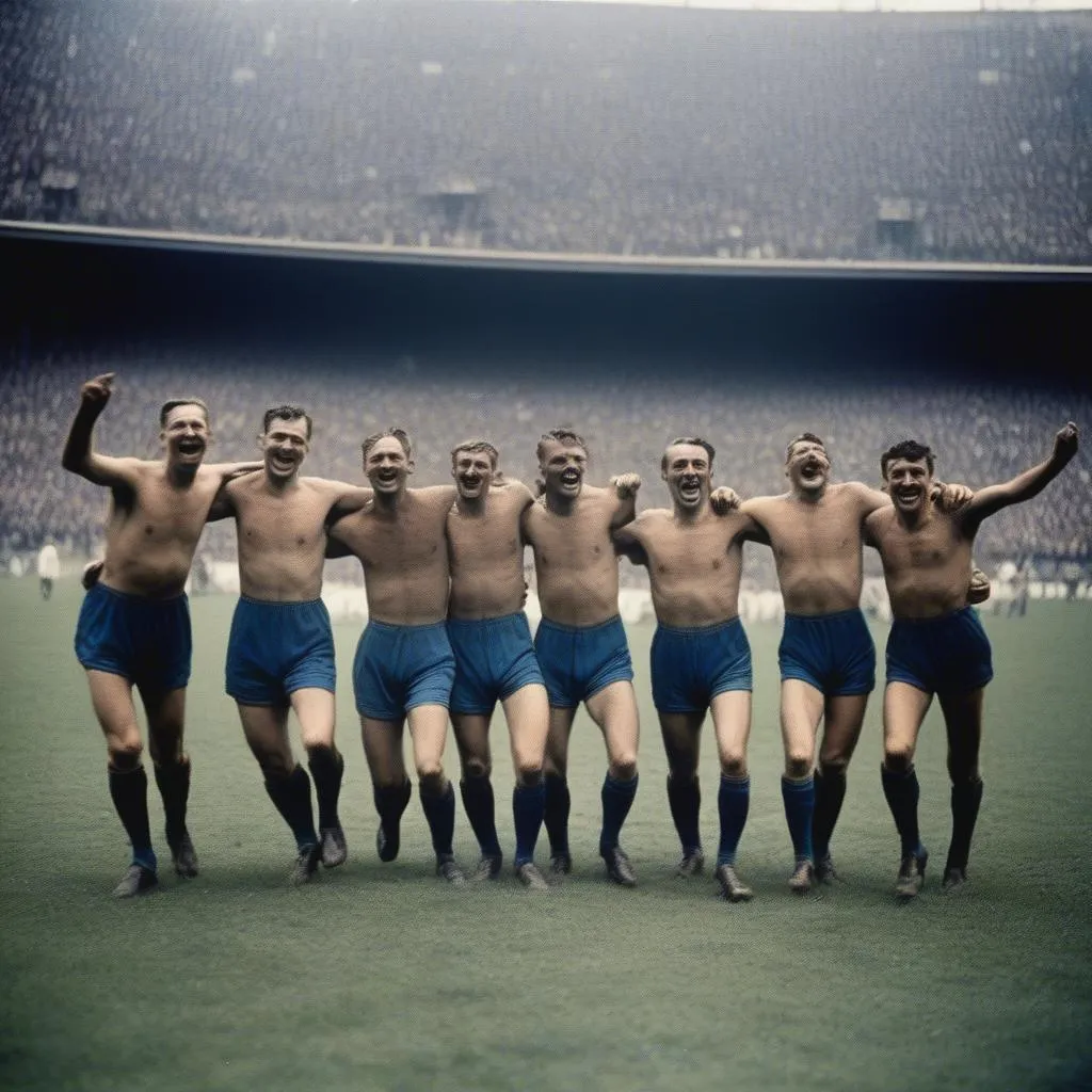 Italia vô địch World Cup 1934 - Hình ảnh đội tuyển Italia nâng cao chiếc cúp vàng