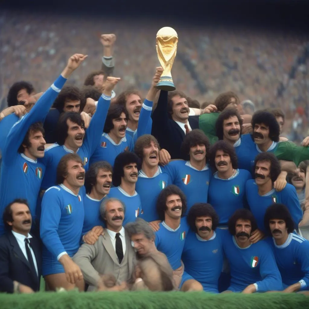 Hình ảnh đội tuyển Italia vô địch World Cup 1982