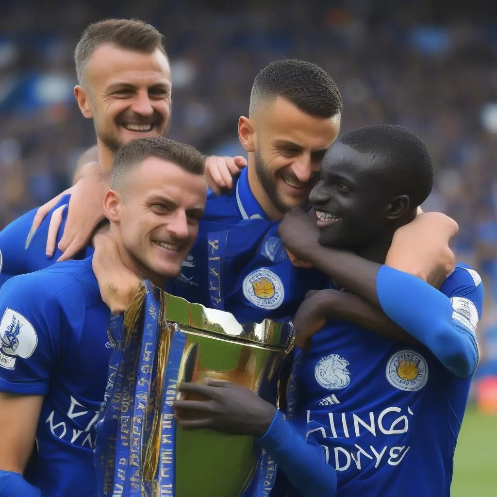 Jamie Vardy, Riyad Mahrez, N'Golo Kanté - những cái tên vàng của Leicester City