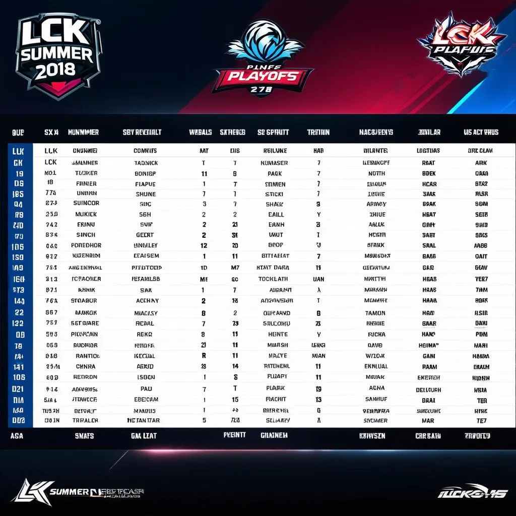 Kết quả vòng play off LCK mùa hè 2018