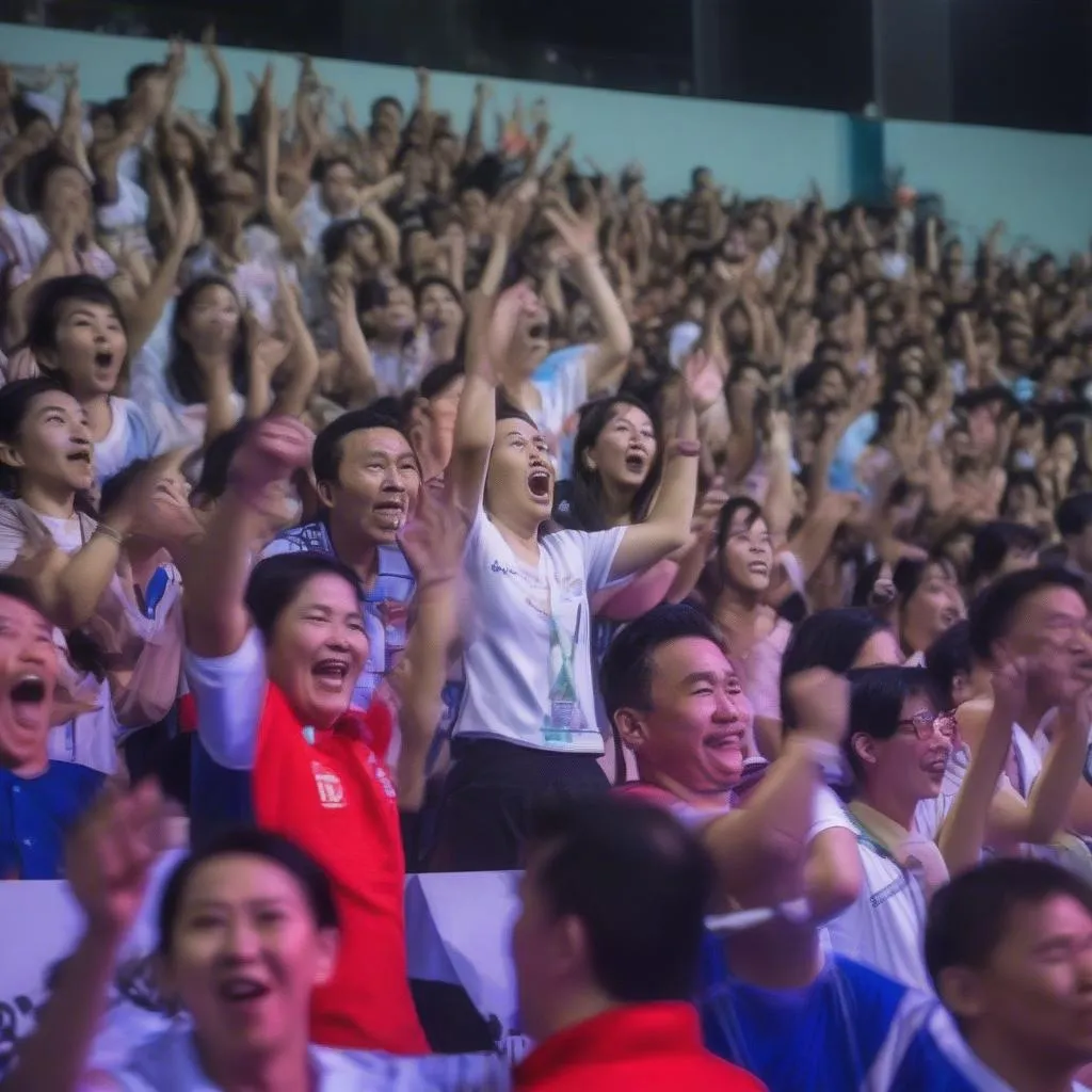 Khán giả cổ vũ cuồng nhiệt tại giải Futsal Vô địch TP.HCM 2017