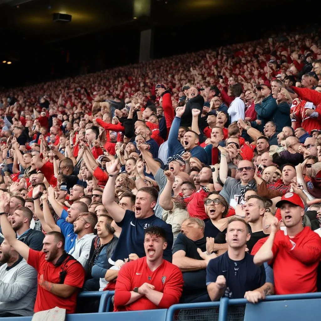 Football Fans Cheering