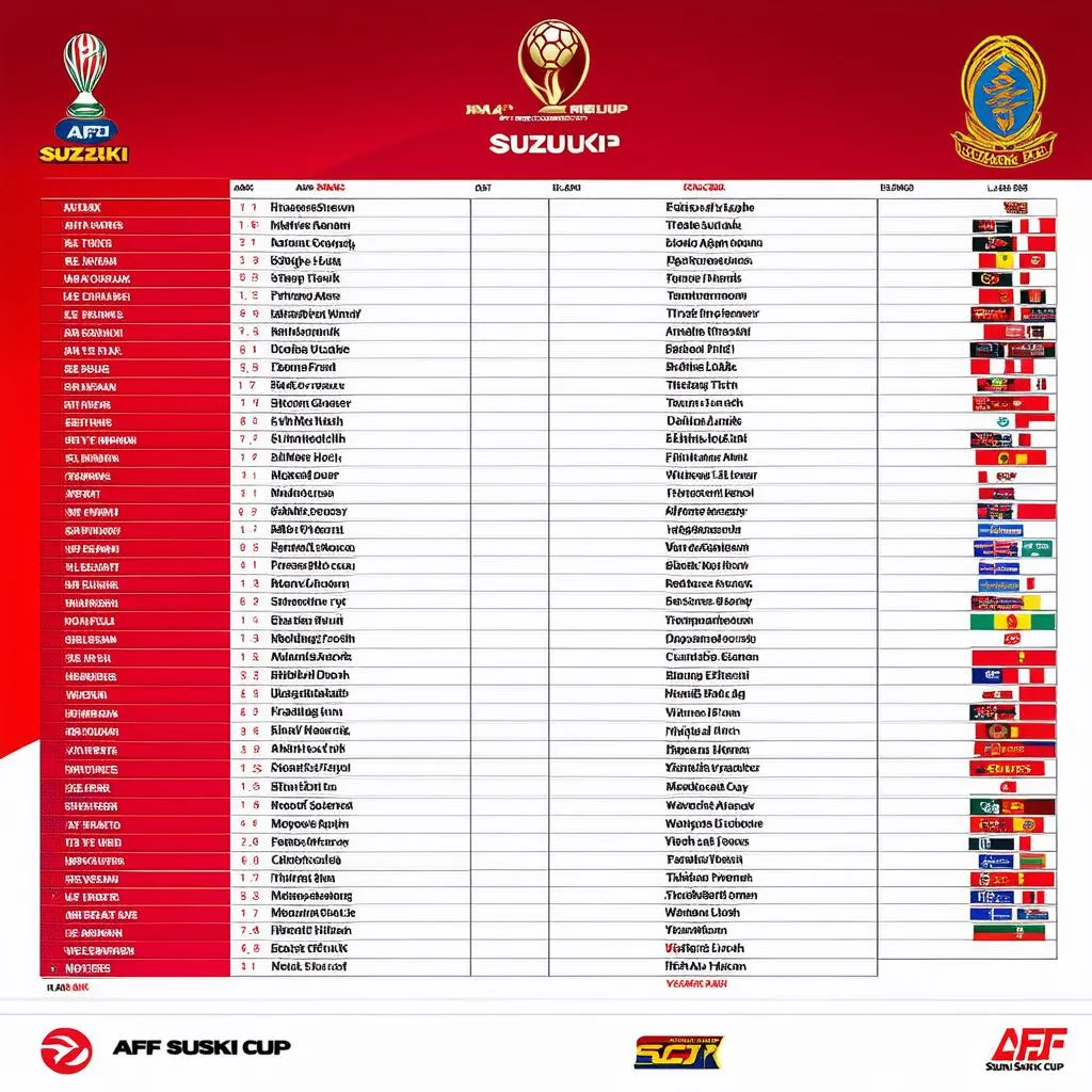 Lịch Thi Đấu AFF Cup 2018