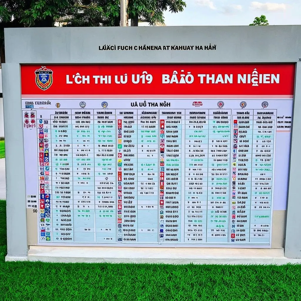 Lịch thi đấu U19 Báo Thanh Niên