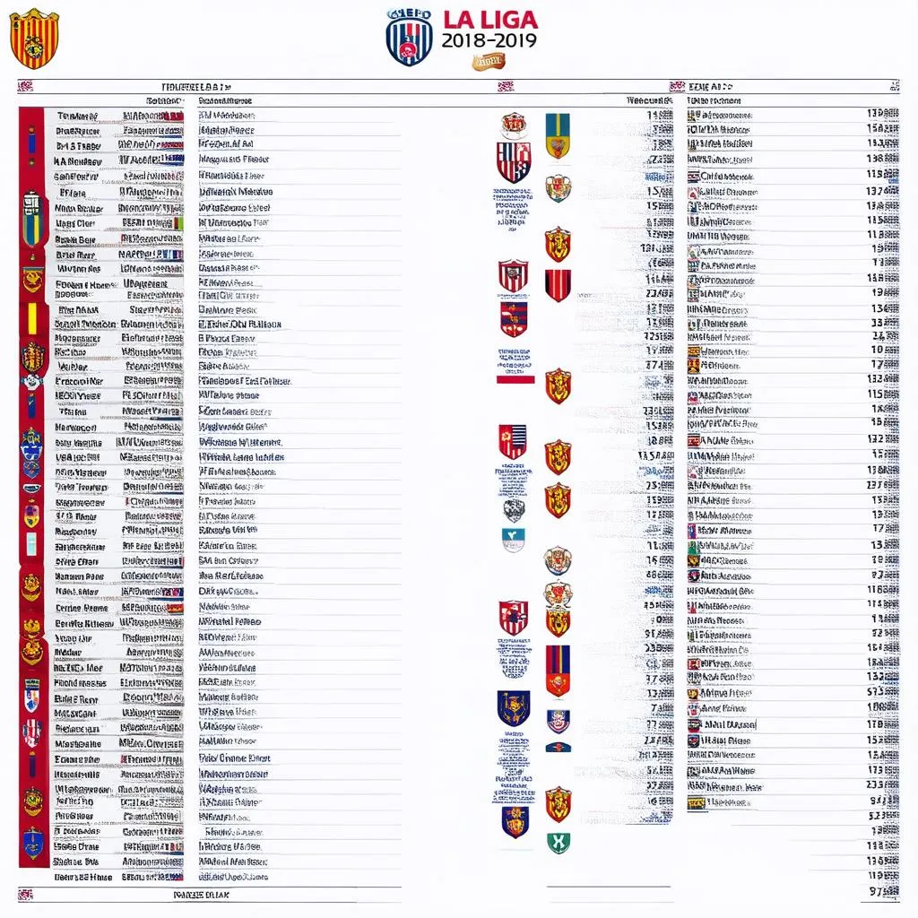 Lịch thi đấu La Liga 2018-2019