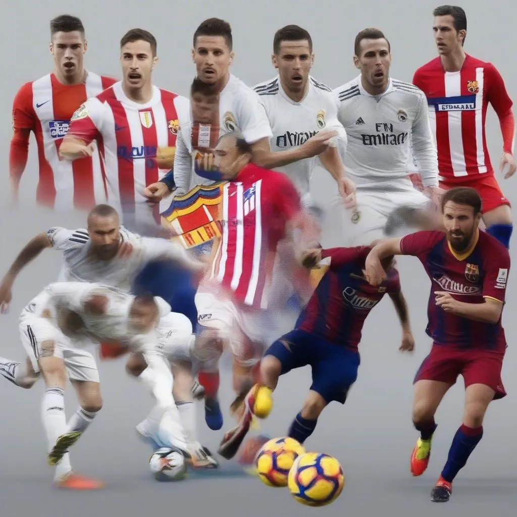 Những đội bóng lớn tại La Liga như Real Madrid, Barcelona, và Atletico Madrid