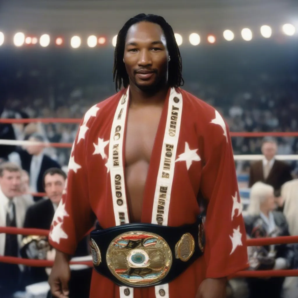 Lennox Lewis với danh hiệu vô địch quyền anh hạng nặng thế giới