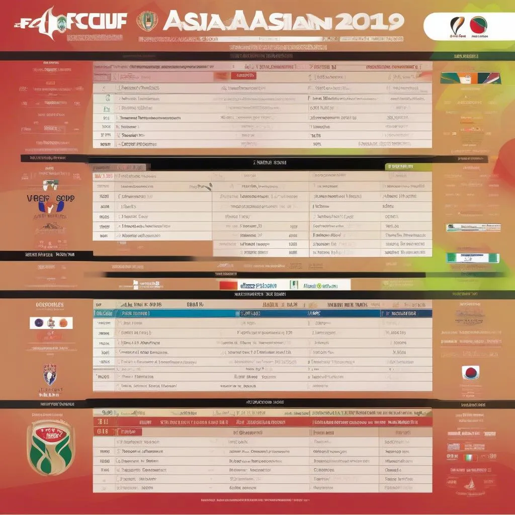 lịch thi đấu AFC Asian Cup 2019