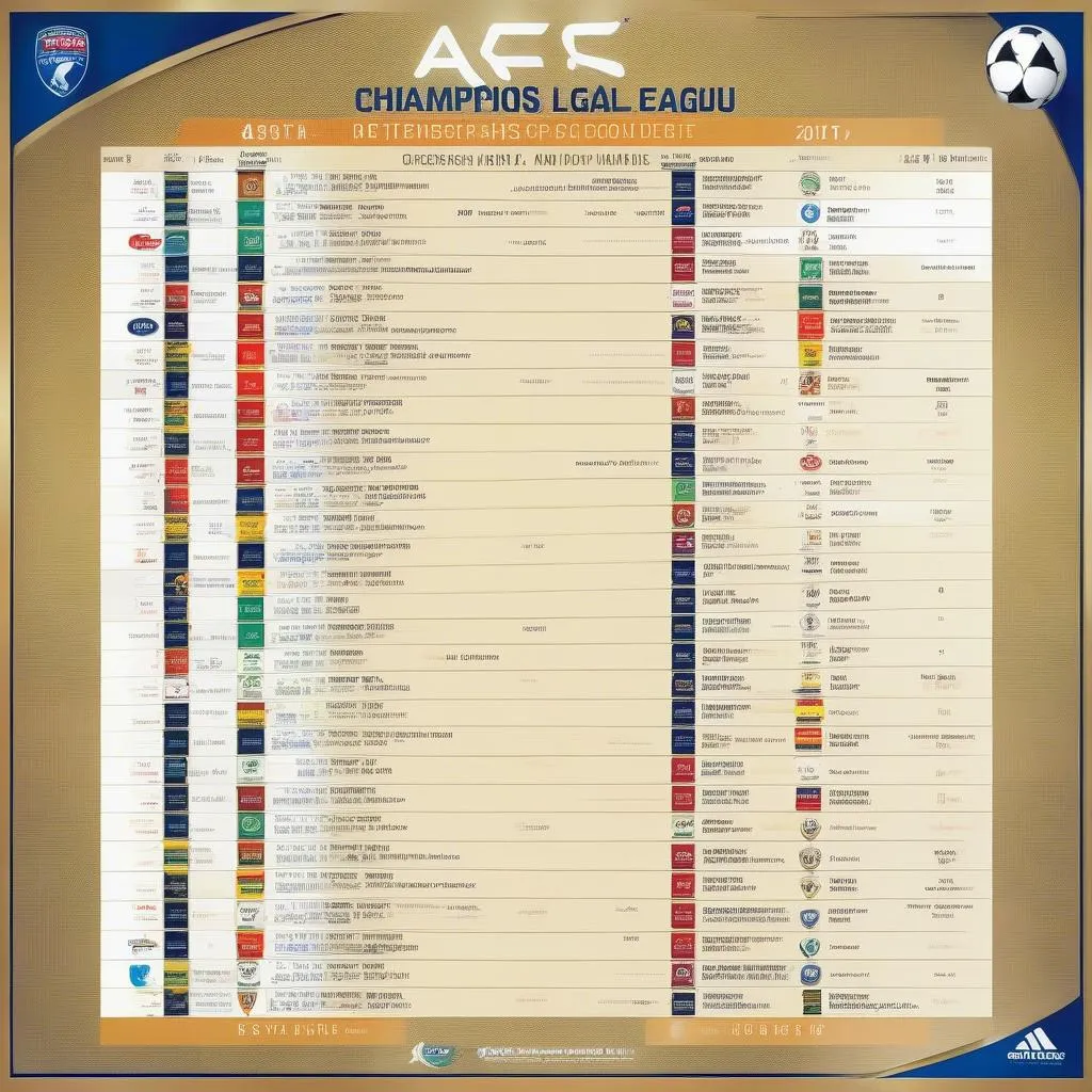 Lịch Thi Đấu AFC Champions League