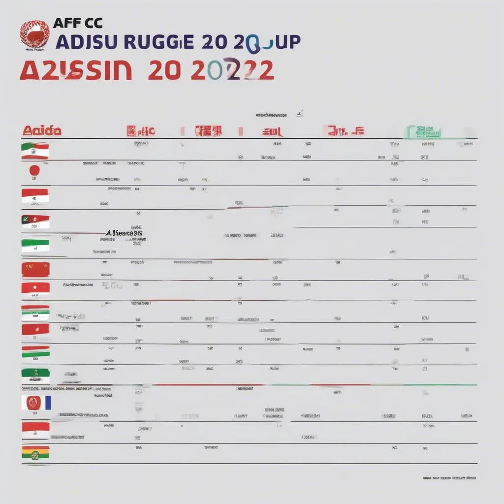 Lịch thi đấu vòng bảng AFC U23 Asian Cup 2022