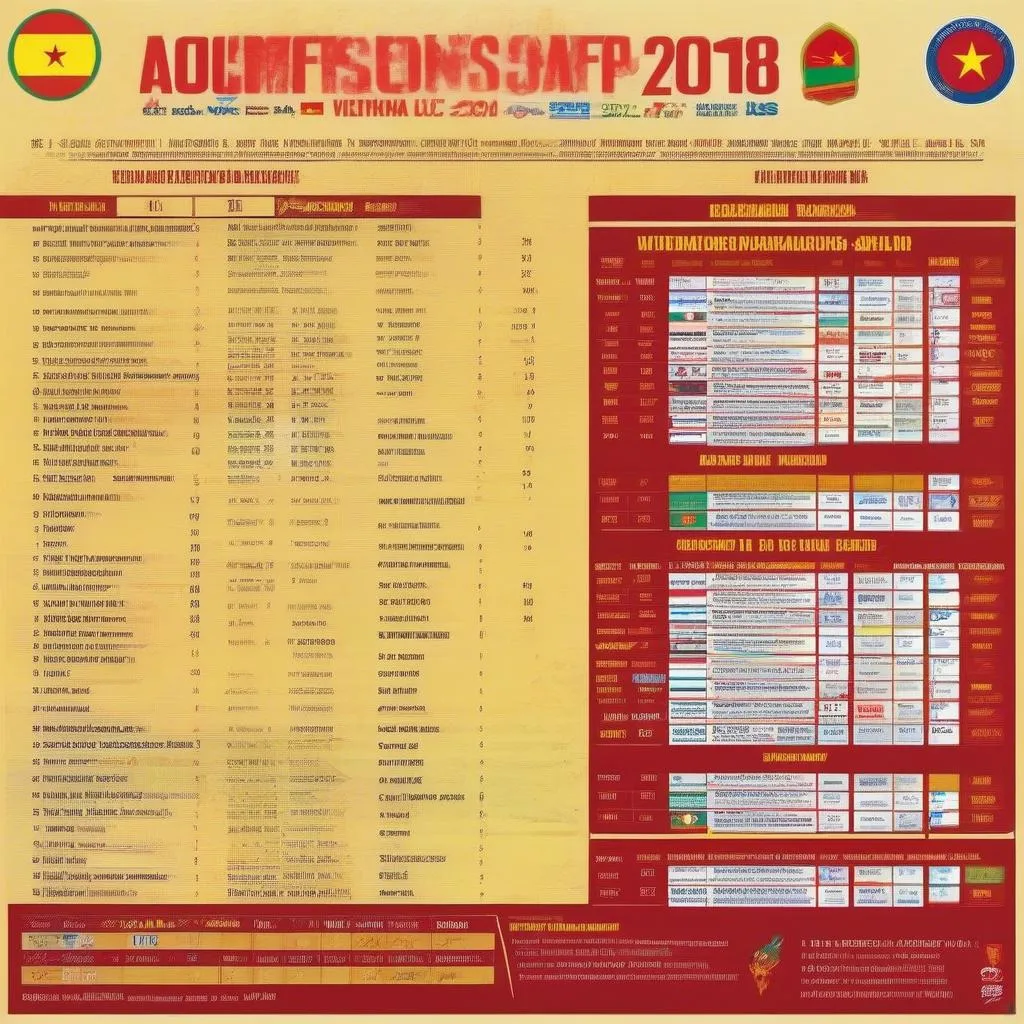 Lịch thi đấu AFF Cup 2018 Việt Nam