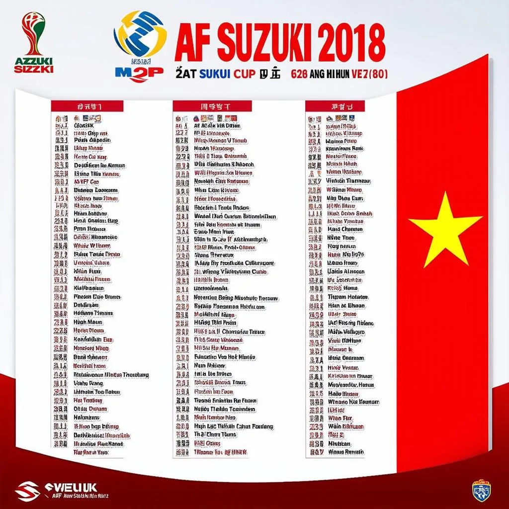 Lịch thi đấu AFF Suzuki Cup 2018