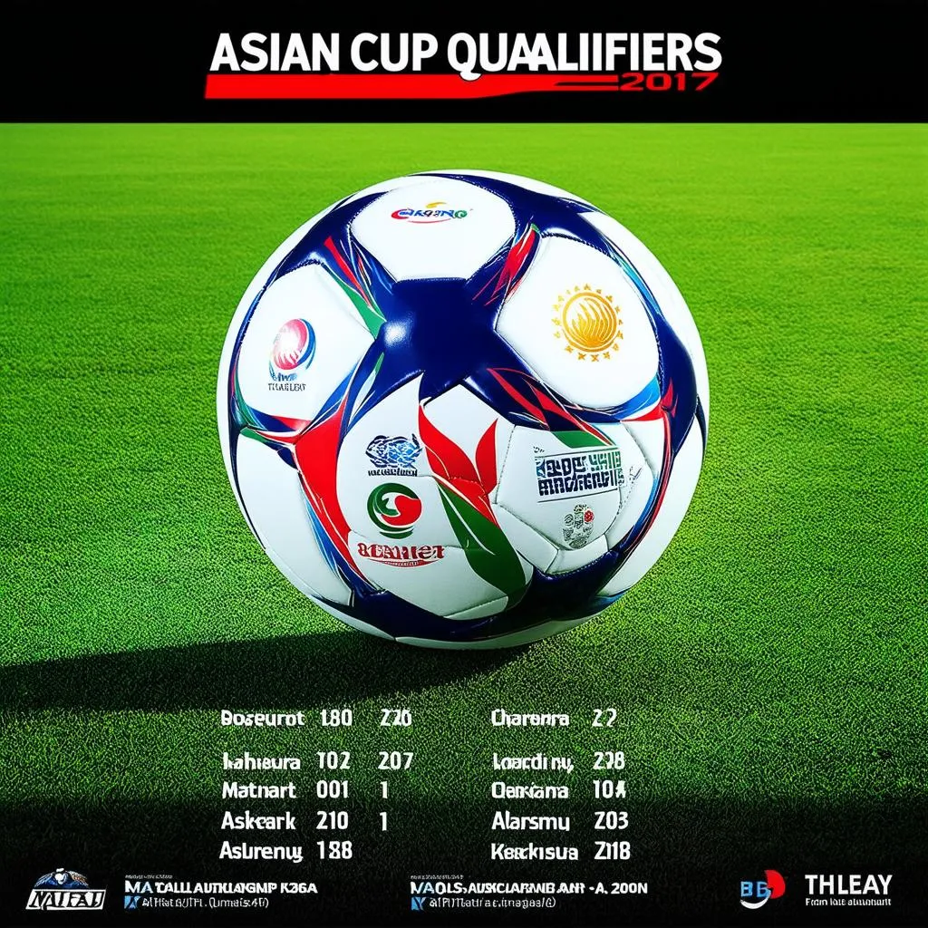 Lịch thi đấu vòng loại Asian Cup 2017