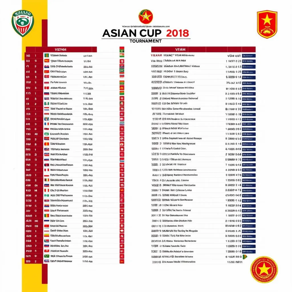 Lịch thi đấu Asian Cup 2018 U23