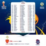 Lịch thi đấu Asian Cup 2019