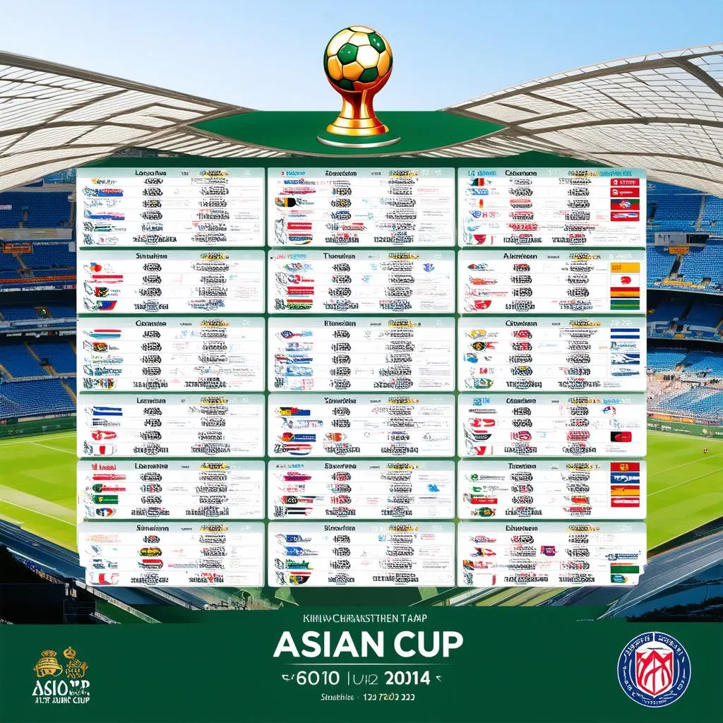 Lịch thi đấu Asian Cup