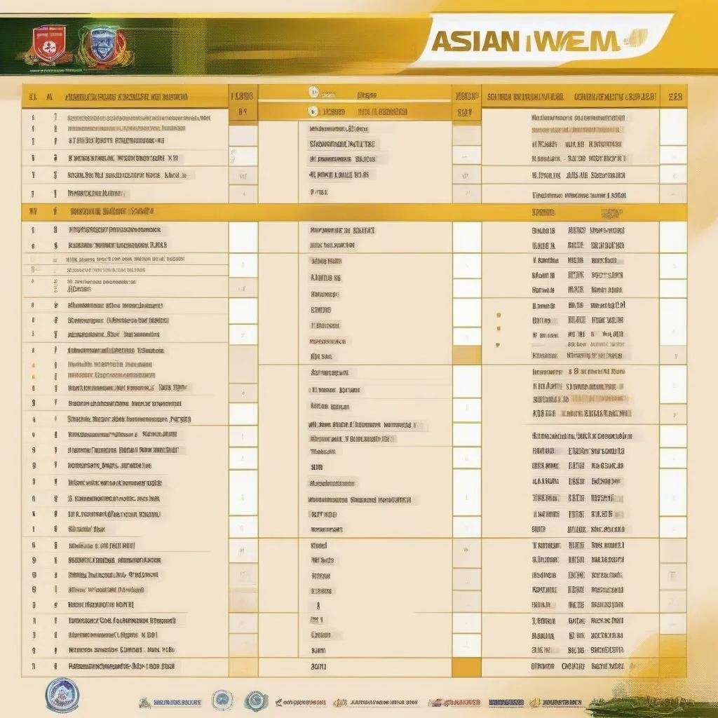 Lịch thi đấu Asian Viet Nam Cup 2019