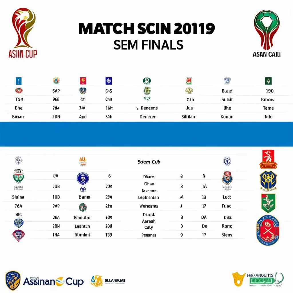 Lịch thi đấu bán kết Asian Cup 2019