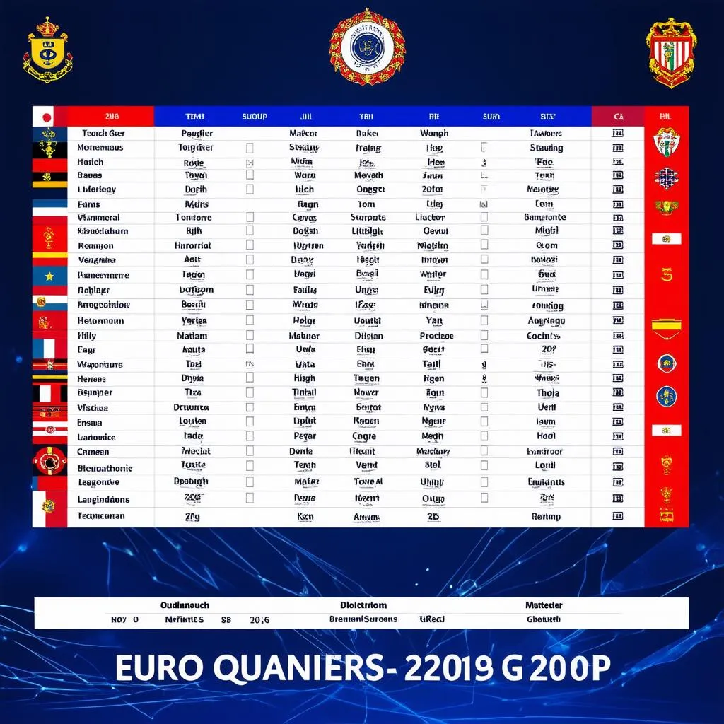 Lịch thi đấu bảng C vòng loại Euro 2019