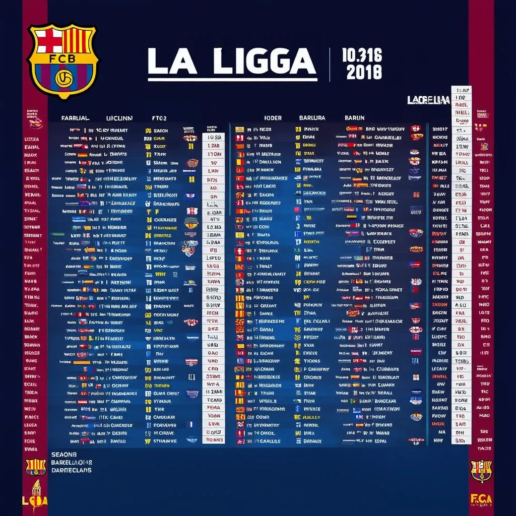 Lịch thi đấu Barca La Liga