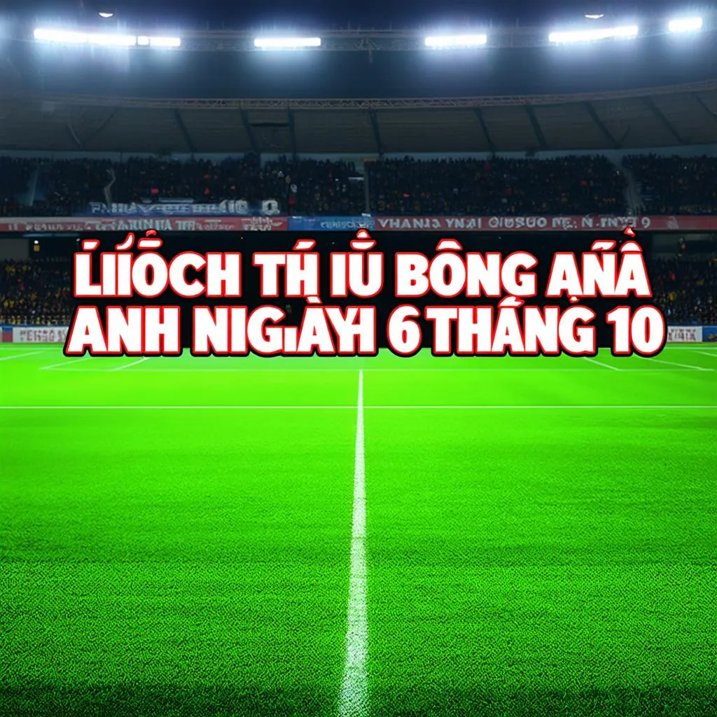 Lịch thi đấu bóng đá Anh ngày 6 tháng 10