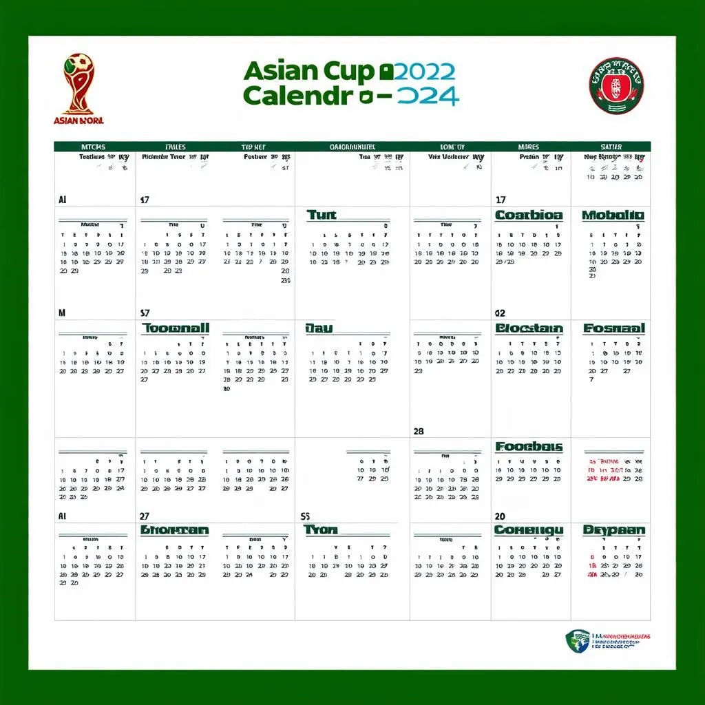 Lịch thi đấu bóng đá Asian Cup 2024