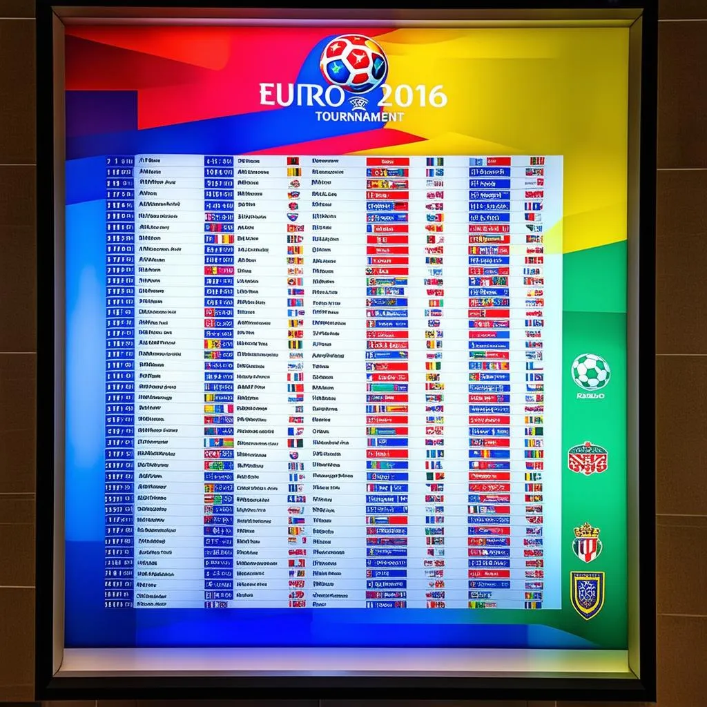 Lịch thi đấu bóng đá Euro 2016