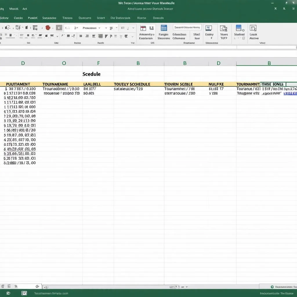 Lịch thi đấu bóng đá bằng Excel