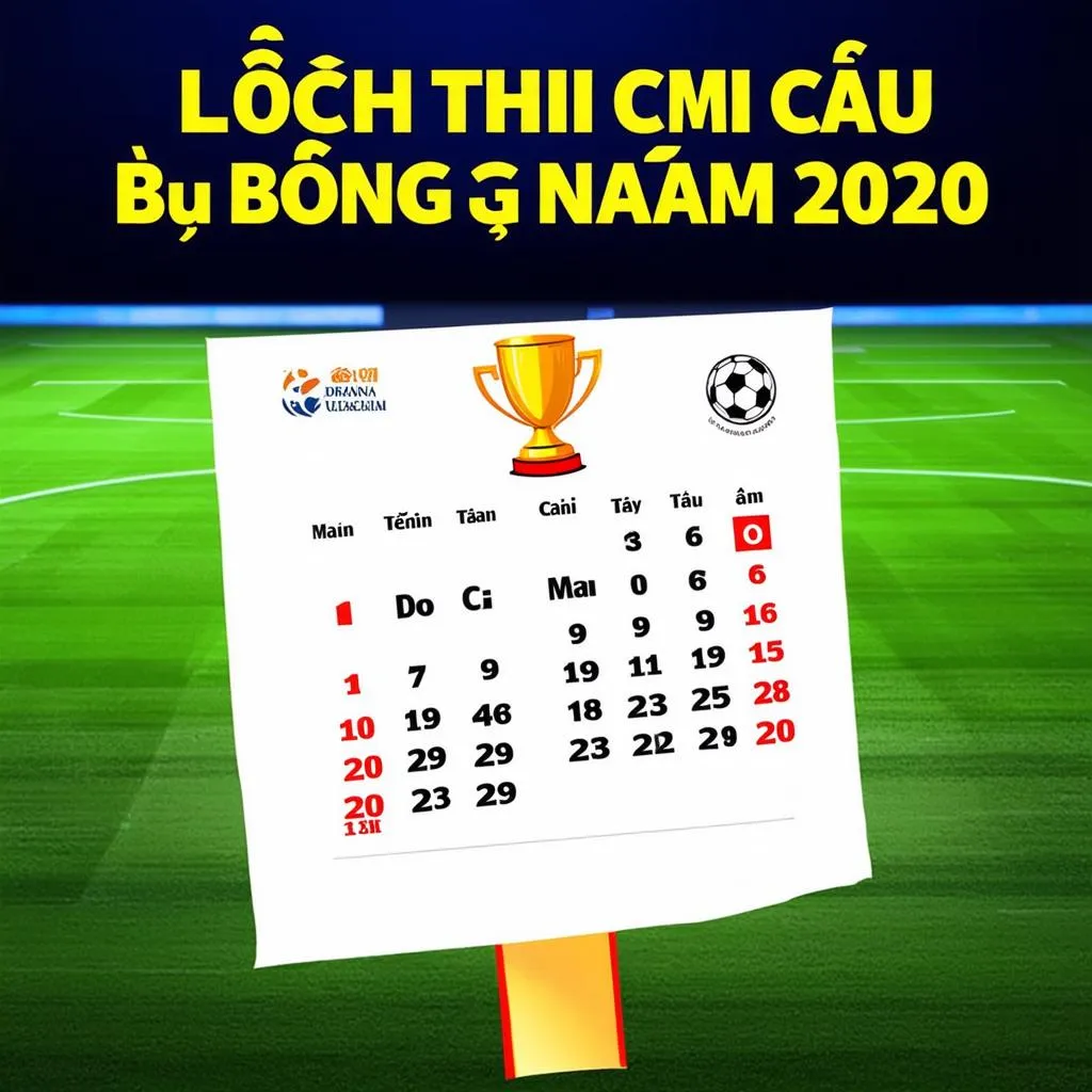 Lịch thi đấu bóng đá năm 2020