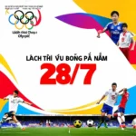 Lịch thi đấu bóng đá nam Olympic 28/7