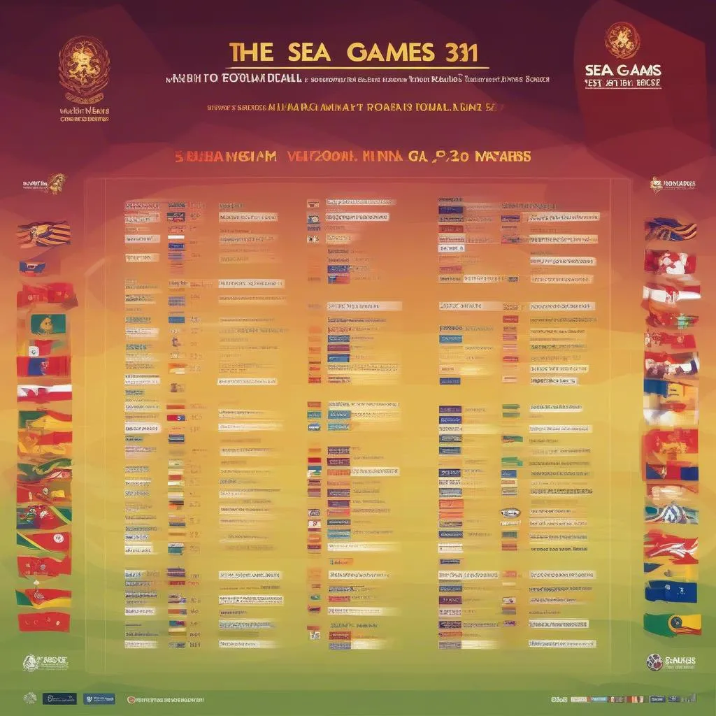 Lịch Thi Đấu Bóng Đá SEA Games 31 Ngày 21 Tháng 5