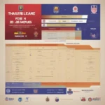 Lịch thi đấu bóng đá Thai League