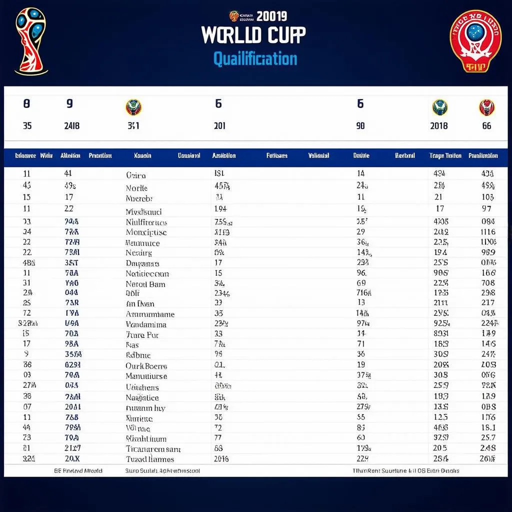 Lịch thi đấu vòng loại World Cup 2019