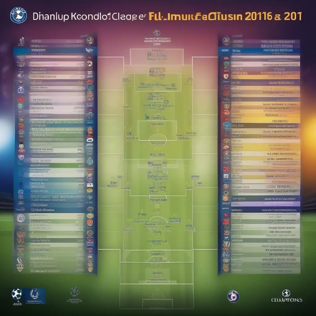 Lịch thi đấu Champions League mùa giải 2016-2017