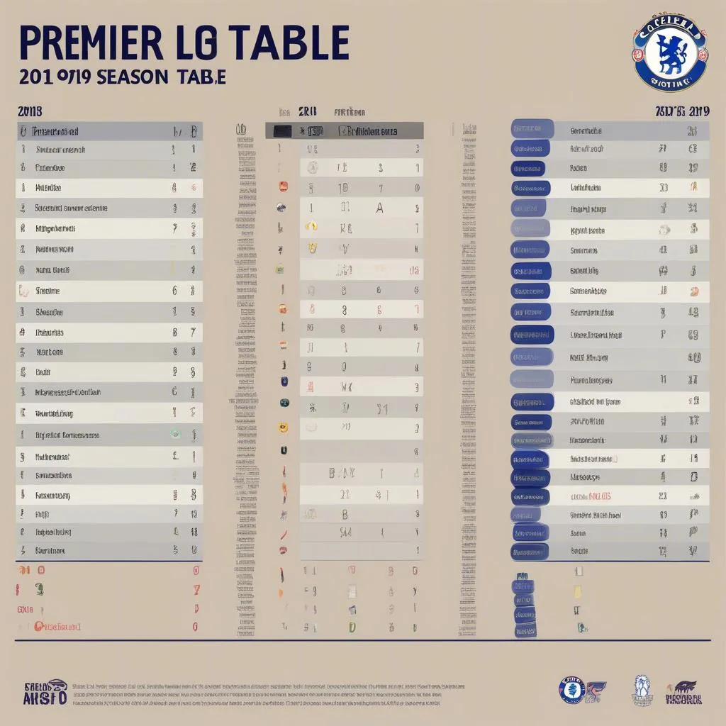 Lịch thi đấu của Chelsea 2018-2019 tại Ngoại hạng Anh