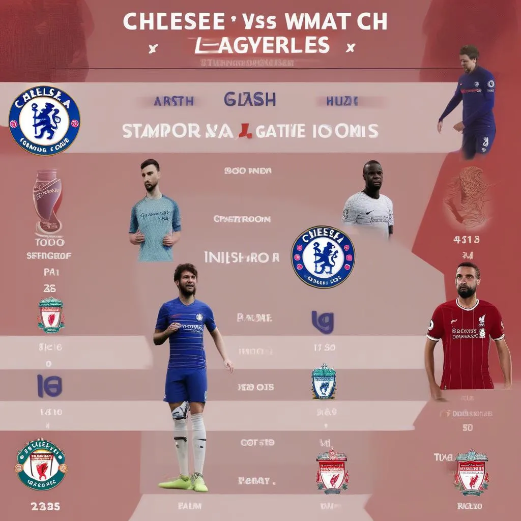 Lịch thi đấu Chelsea vs Liverpool