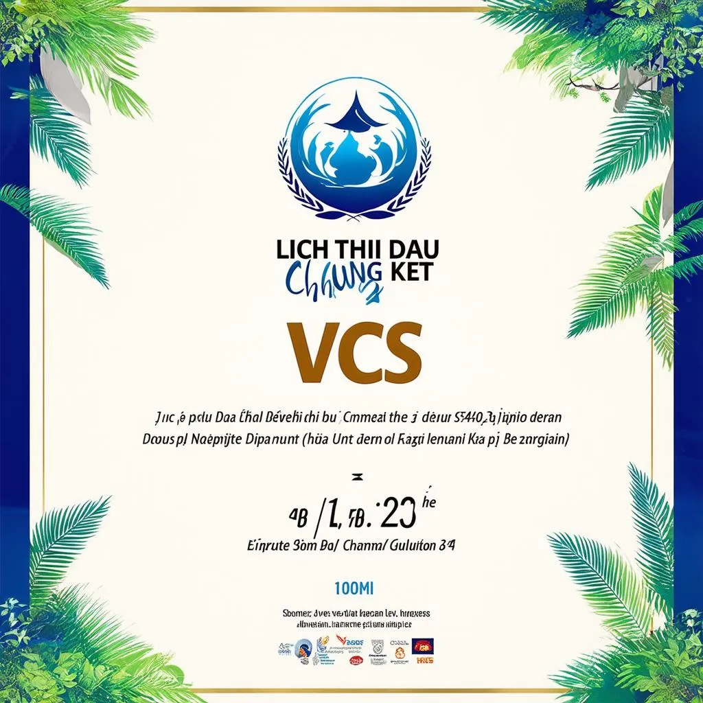 Lịch thi đấu chung kết VCS