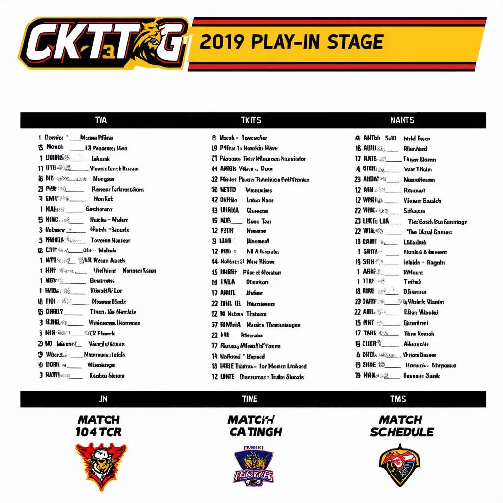 Lịch thi đấu CKTG 2019 vòng play-in